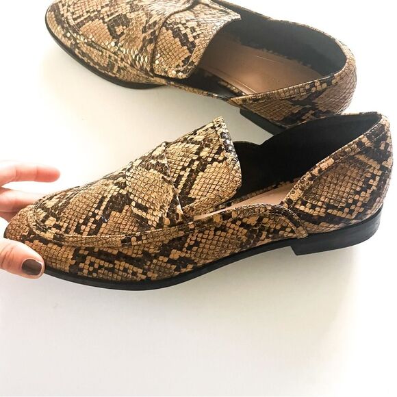 Zara Croco Printed Brown Flat Loafers Size 38 | 7.5 Women’s - Picture 8 of 10